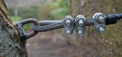 Cable fitted with clamps