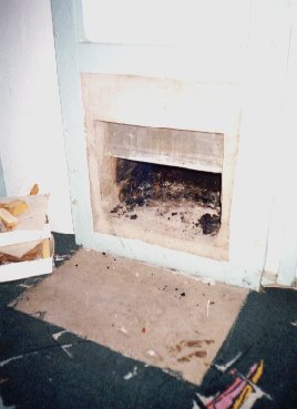 Fireplace in treehouse